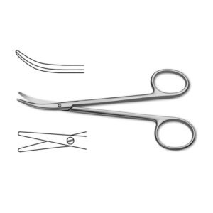 Lateral Strong Curved Nasal Scissors, 4-5/8" (11.5 cm)