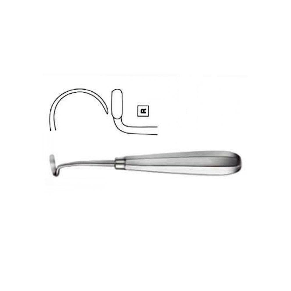 Daniel Gubisch Rib Raspatory, 17 cm – Left or Right Curved