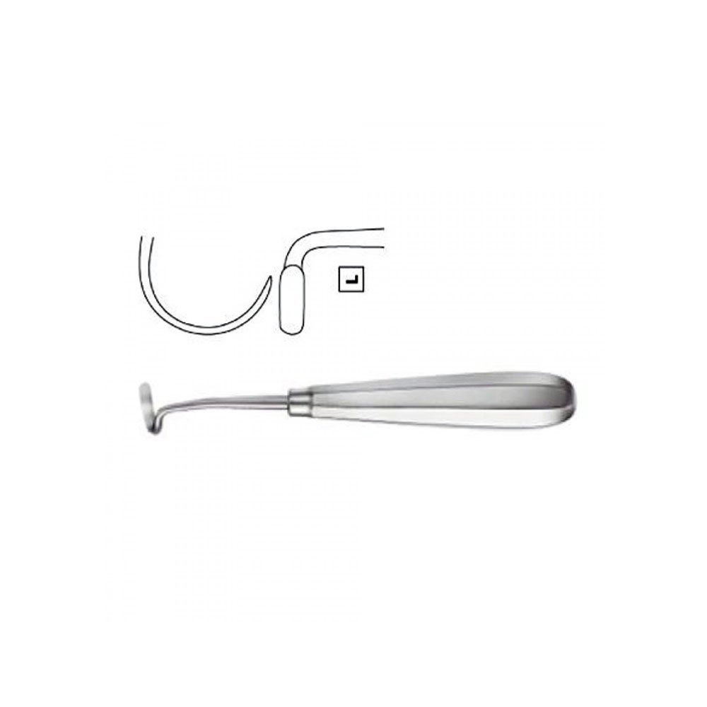 Daniel Gubisch Rib Raspatory, 17 cm – Left or Right Curved - Image 2