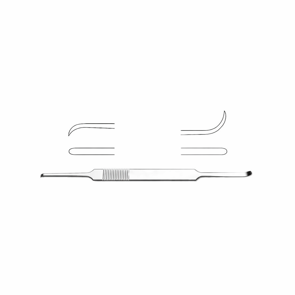 Cottle Elevator, 21.5 cm – Double-Ended, 4.5 mm Curved