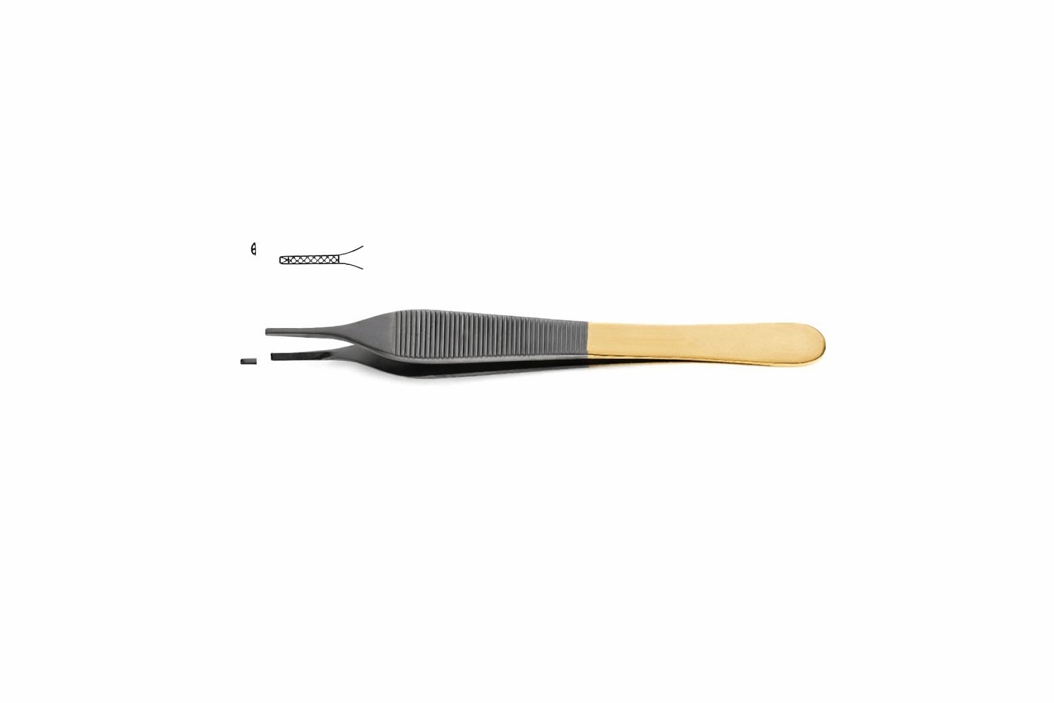 Adson Tissue Forceps – Tungsten Carbide, 1×2 Teeth