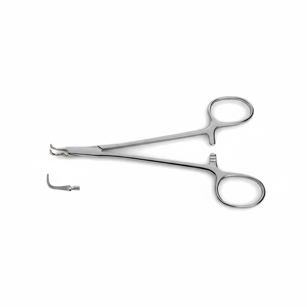 Forceps horizontal serrations - 90 degree, Fine Tips