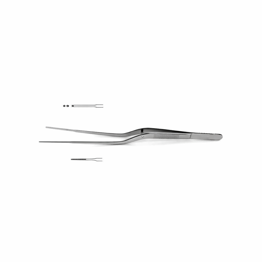 Gerald Thumb Forceps, 19 cm – Delicate Tip, Bayonet