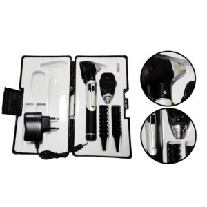 Fiber Optic Otoscope Ophthalmoscope Set: LED Ear & Eye Care Examination Kit