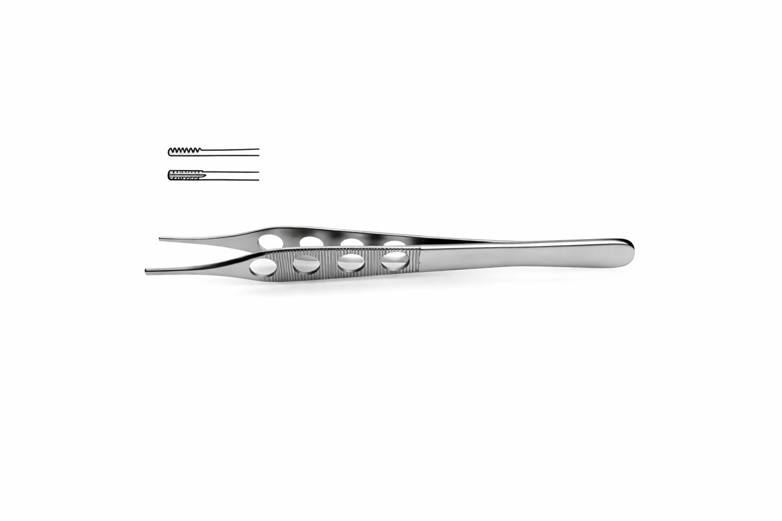 Adson-Brown Tissue Forceps, 12 cm – Fenestrated Handles
