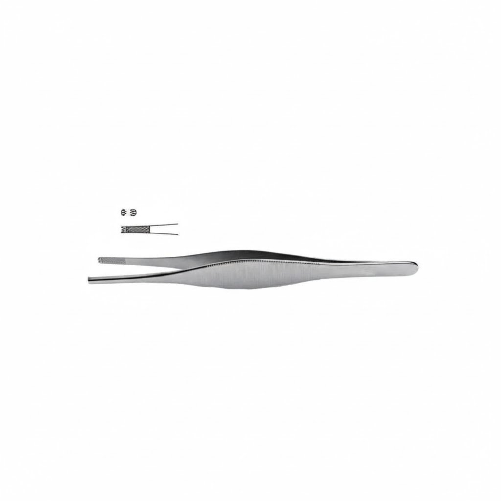 Heaney Tissue Forceps, 14 cm – Cross-Serrated 2×3 Teeth