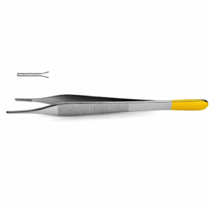 Adson-Brown Tissue Forceps – Tungsten Carbide, 7×7 Teeth