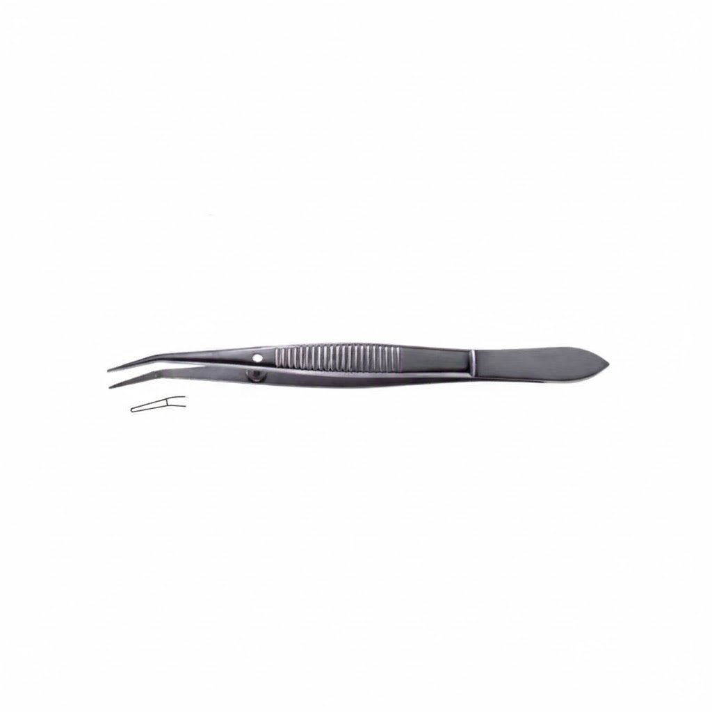 Julian Suture Forceps, 10.5 cm – Angled Smooth Jaw