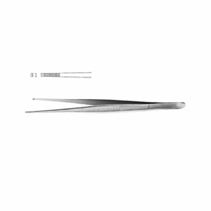 Adlerkreutz Tissue Forceps - Narrow Jaws 2x3 Teeth