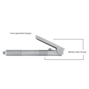 Intraligamental stainless steel syringe