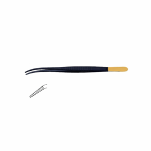 Maxwell Insulated Dressing Forceps, Tungsten Carbide Serrated, 23 cm (9″)