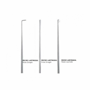 Micro Laryngeal Knives Set of 1 Micro Laryngeal Probe, 1 Straight Probe, 1 Plester Oval knife