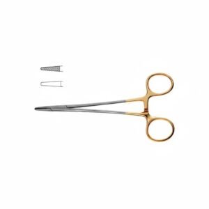 Crile Wood Needle Holder – Tungsten Carbide, Crosshatched Grip