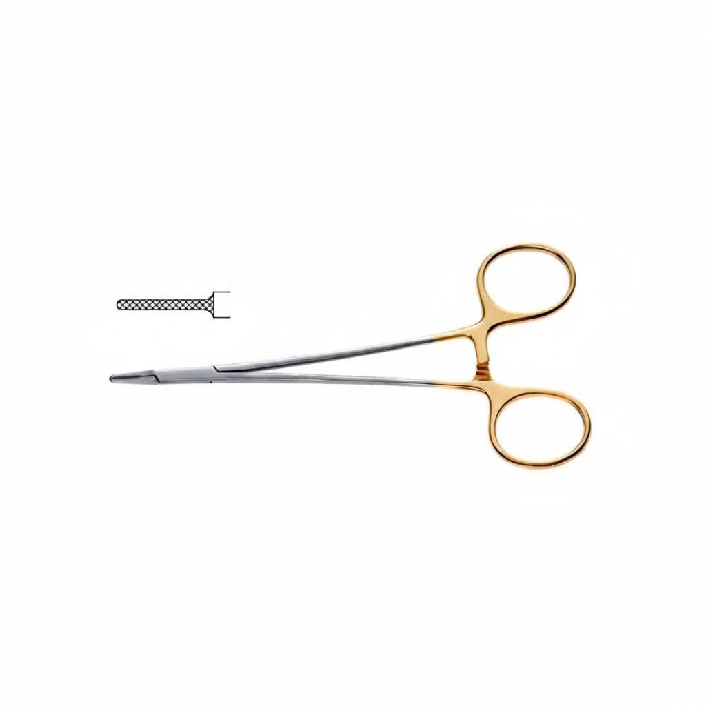 Needle Holder - Tungsten Carbide Serrated Delicate 1mm Jaw