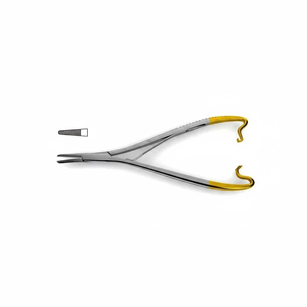 Needle Holder, Palm-Held – Tungsten Carbide Serrated Jaws