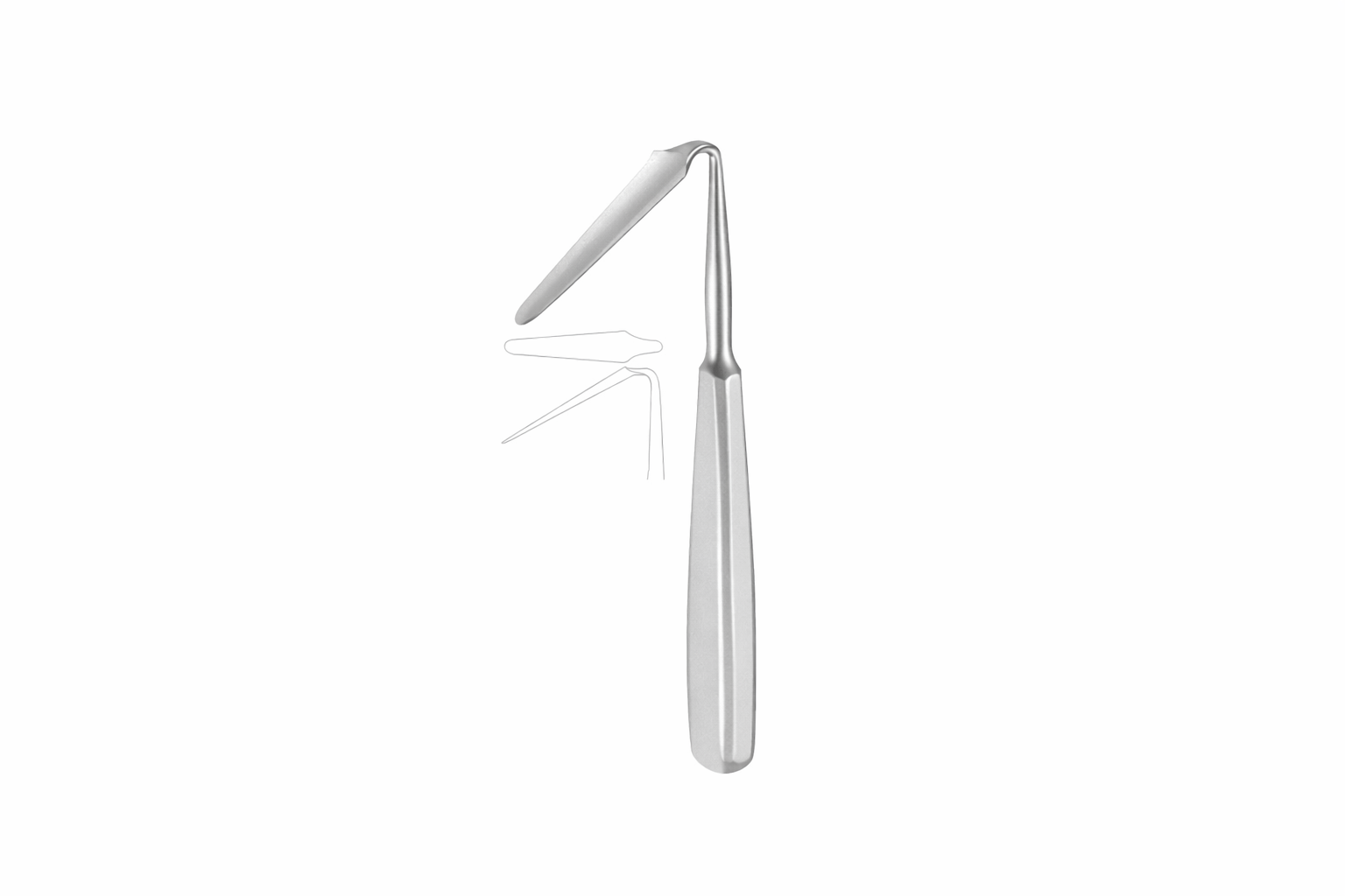 Aufricht Nasal Retractor, 17 cm – Angled Down - Image 2