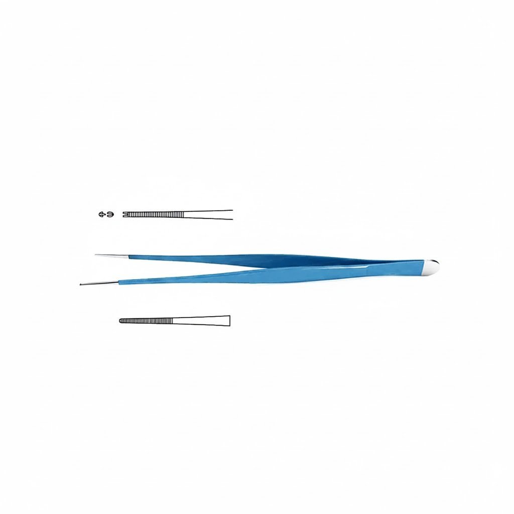 Potts-Smith Thumb Forceps – Serrated, Nylon Coated Option