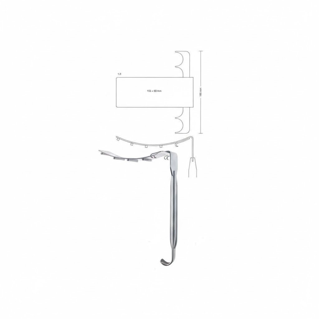 Saldanha solz abdominal retractor, 23.5cm - Image 2
