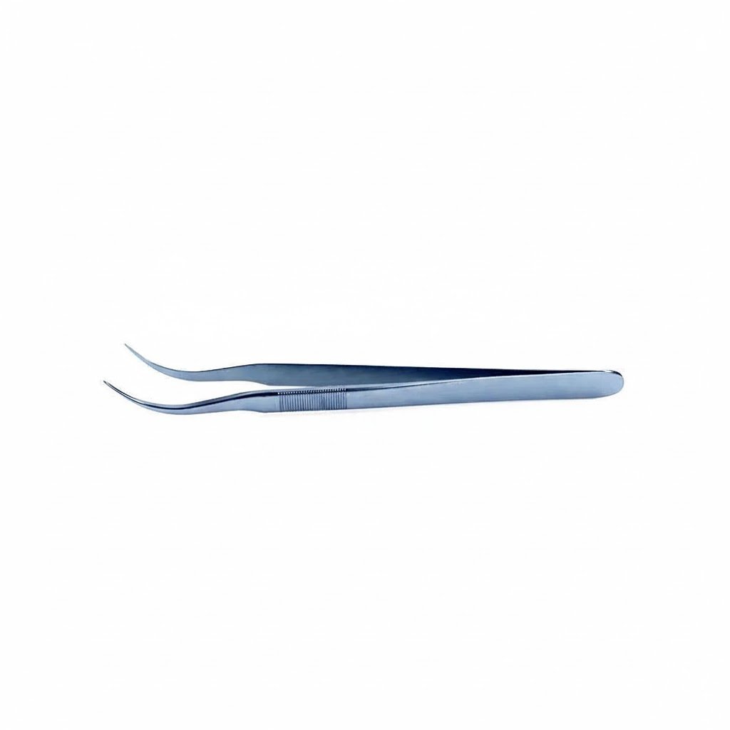 Titanium Swiss Jewelers Forceps, 11.4 cm – Curved Fine Points
