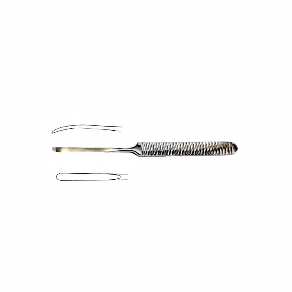 Williger Elevator, 15.7 cm – Curved Raspatory, 55 × 4 mm