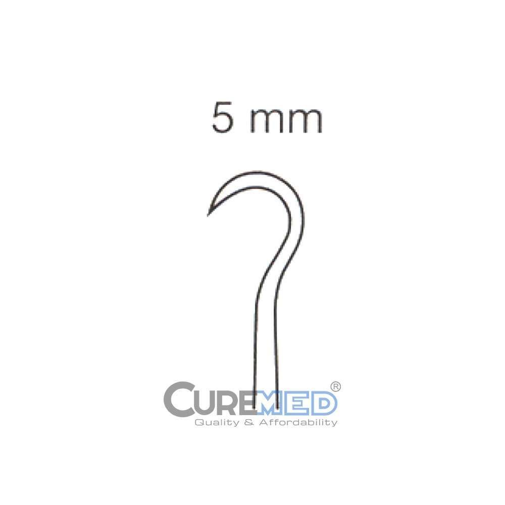 Kleinert-Kutz Hook, 16 cm – Sharp, Knurled Handle - Image 2