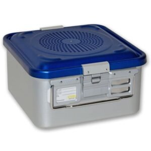 CONTAINER WITH FILTER small h 150 mm - blue - perforated