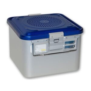 CONTAINER WITH FILTER small h 200 mm - blue - perforated