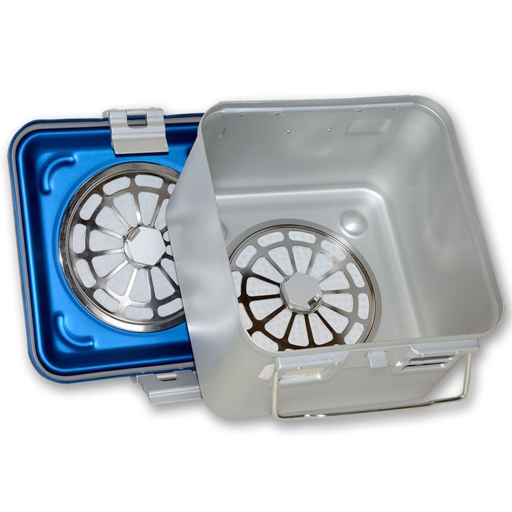 CONTAINER WITH FILTER small h 200 mm - blue - perforated - Image 2