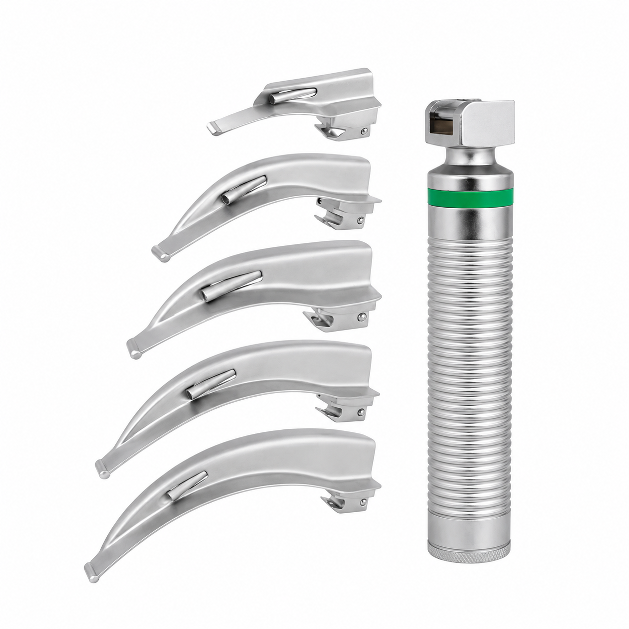 Reusable Fiber Optic Laryngoscope Macintosh (Set of 5 Blades) - Image 2