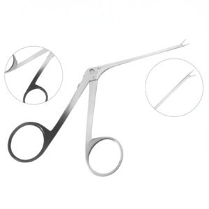 Hartmann Ear Forceps, Serrated, Very Delicate Shaft, Straight, 0.6 × 4.0 mm