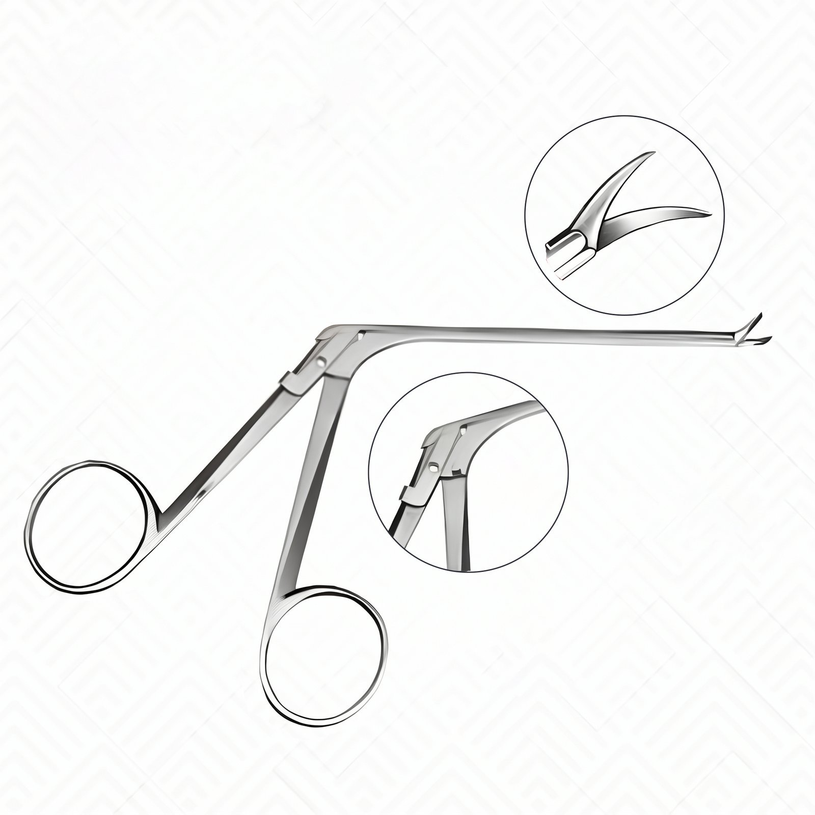 Shea Micro-Ear Scissors, 2.4 X 1.6 X 7.0mm, Curved Left