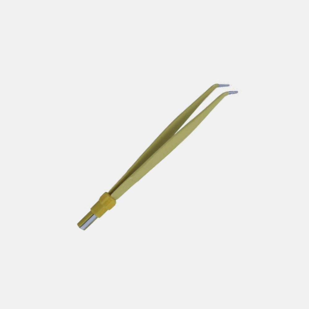 Straight Angled-Down Single-Use USA 2-Pin Forceps – 14 cm