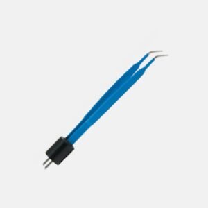 Iris Curved USA 2-Pin Bipolar Forceps – 10.8 cm, 1 mm