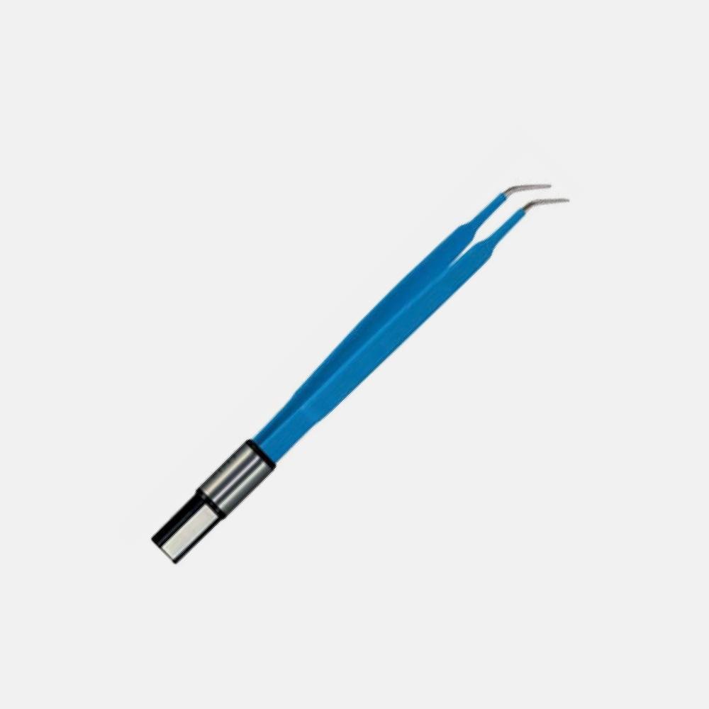 Iris Curved Bipolar Forceps – 10.8 cm, 1 mm Tip