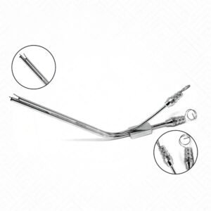 House irrigating suction tube - angled