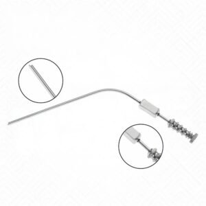 Baron suction tube-angled with finger cut off - diameter 1.0mm x 75mm
