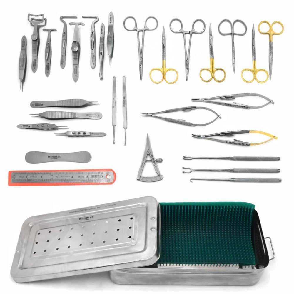 Blepharoplasty Instruments Set of 30 Pieces, Micro Eye Surgery Set